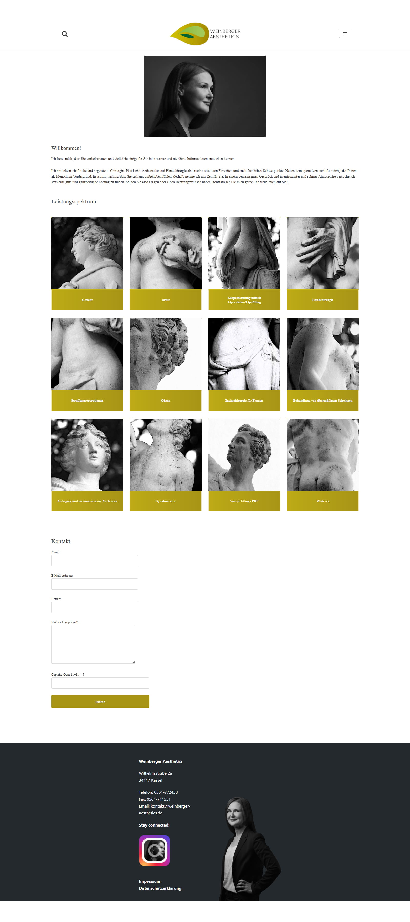 weinberger-aesthetics.de / old custom wordpress homepage